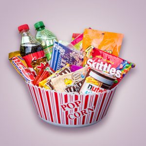 Orchid Gift Creations - movie snack gift basket